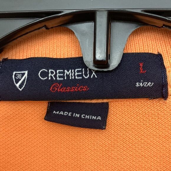 CREMIEUX Size Large orange polo. Seems to run small so I included measurements - Picture 3 of 6